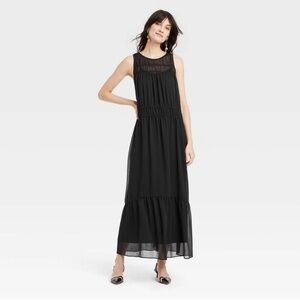 A New Day Sleeveless Black Maxi Dress